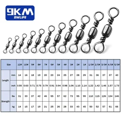 Swivel pesca – Barril giratorio de alta resistencia con anillo sólido