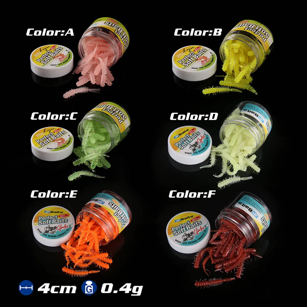 HappyjackSilicone gusano señuelo de Pesca suave 4cm 0,4g caucho Artificial cebos de lombriz señuelos flexibles Pesca Jig trucha Jig cebo suave - imagen 4