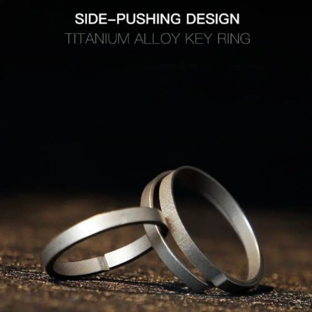 LLavero EDC de aleación de titanio de 20mm/24mm/29mm/33mm, portátil, 4 tamaños, llavero con hebilla para exteriores, herramienta colgante para viajes y acampada - imagen 3