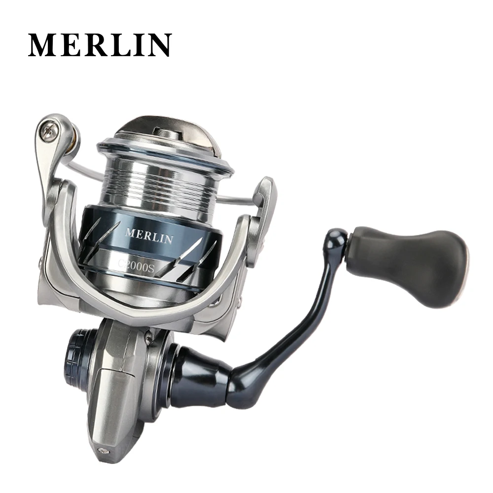 Carrete giratorio de METAL TSURINOYA 165g MERLIN 1000 C2000S carrete de agua salada 5KG rodamiento de acero inoxidable de arrastre máximo