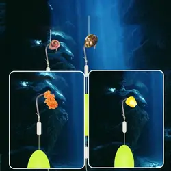 Aparejo de pesca de carpa con anzuelos dobles, línea inferior inversa, Surf en alta mar, aparejo de pesca de agua salada con accesorios de pesca de frijol espacial