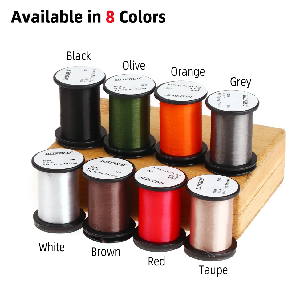 Wifreo-Hilo de atado de moscas 2 piezas 30D GSP, hilo de polietileno, Material de atado de moscas secas/húmedas, Midge, ninfas, trucha, lubina - imagen 3