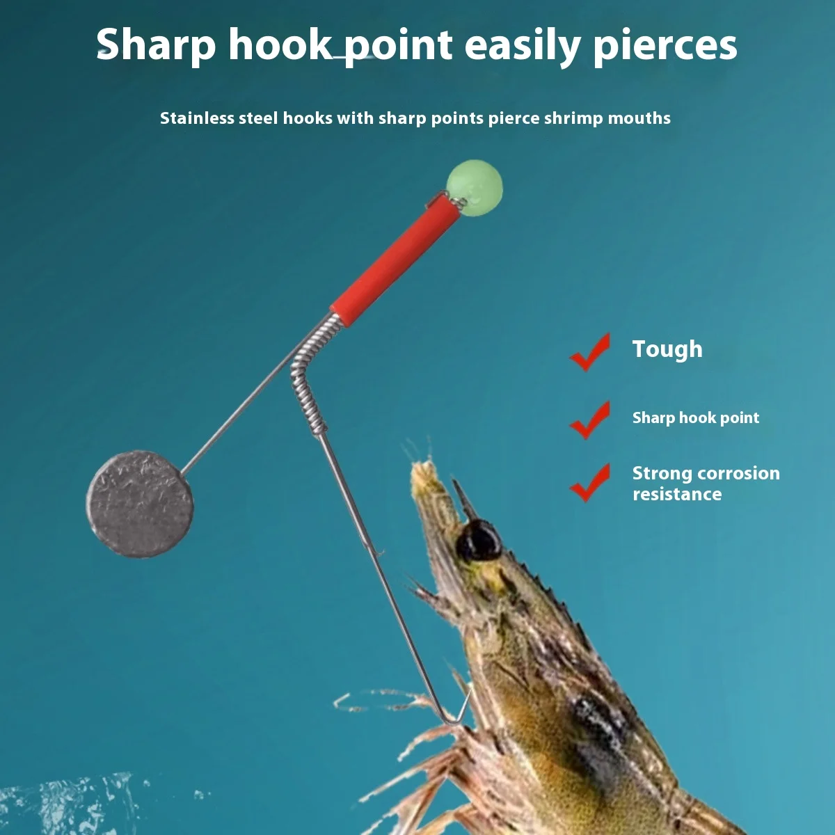 Juego de anzuelos y sedal para pesca de gambas y langostas - imagen 3