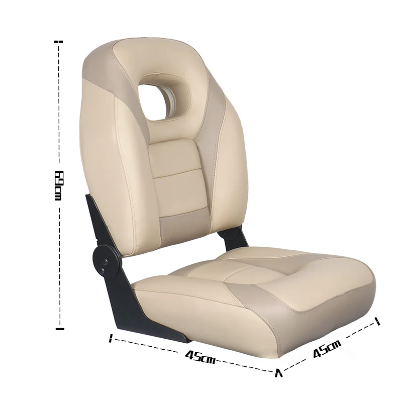 Asiento de barco plegable con diseño ergonómico, asiento de respaldo alto, accesorios para barcos de pesca, sillas marinas de pvc para Lancha 트의자 - imagen 5