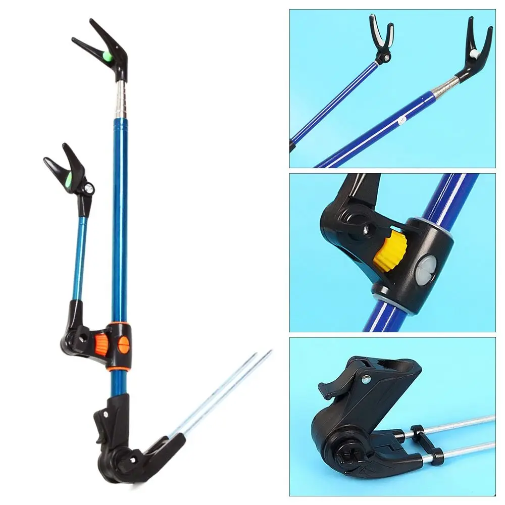Portable 2.4M Fishing Rod Bracket Thickened Dual Purpose Fishing Rod Holder Adjustable Universal Telescopic Fishing Rod Fishing - imagen 2
