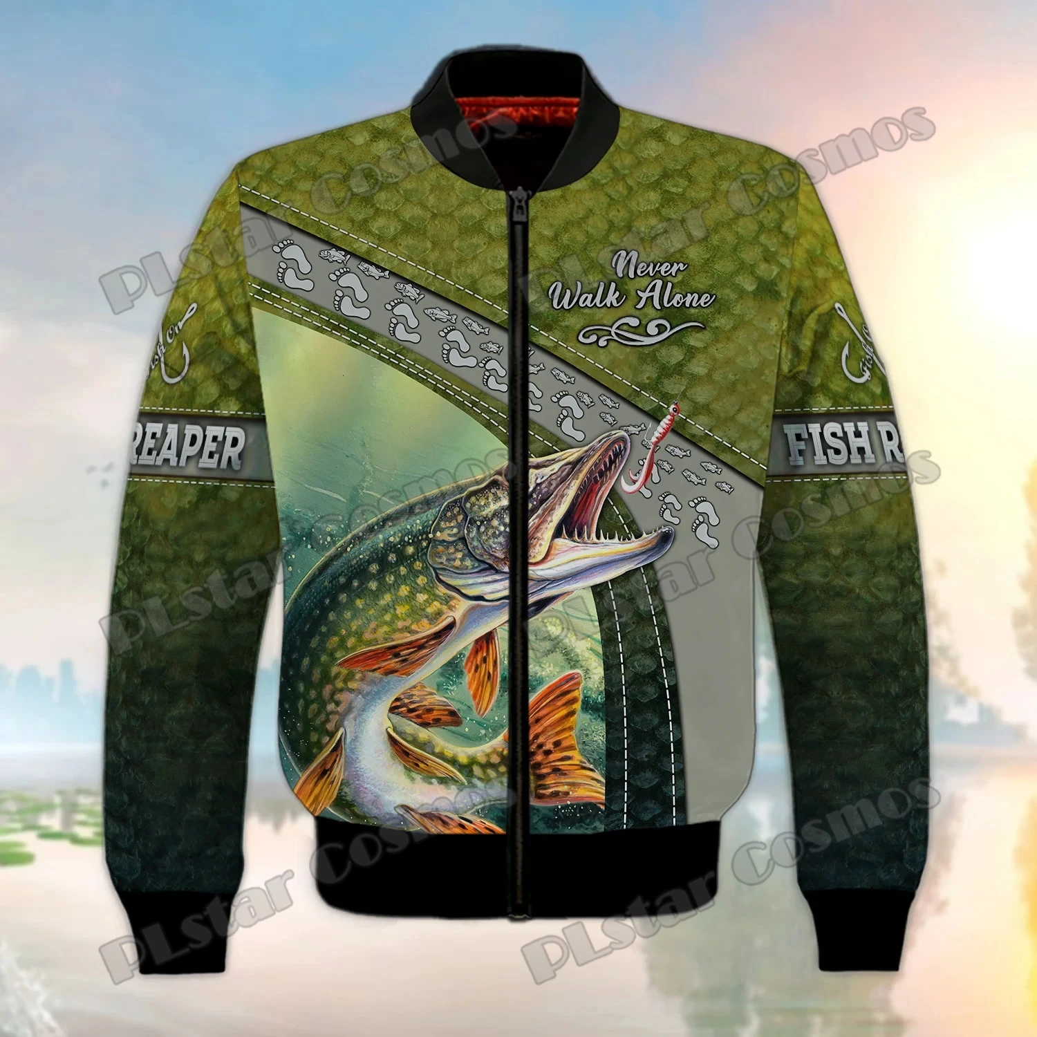 Fish Reaper Marlin pesca 3D impreso moda chaqueta Bomber para hombre Unisex Casual invierno más grueso cálido chaqueta con cremallera FX-16 - imagen 3