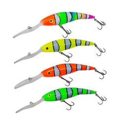 Zibra Stripe Minnow - Señuelo plástico de lengua larga para vinilo