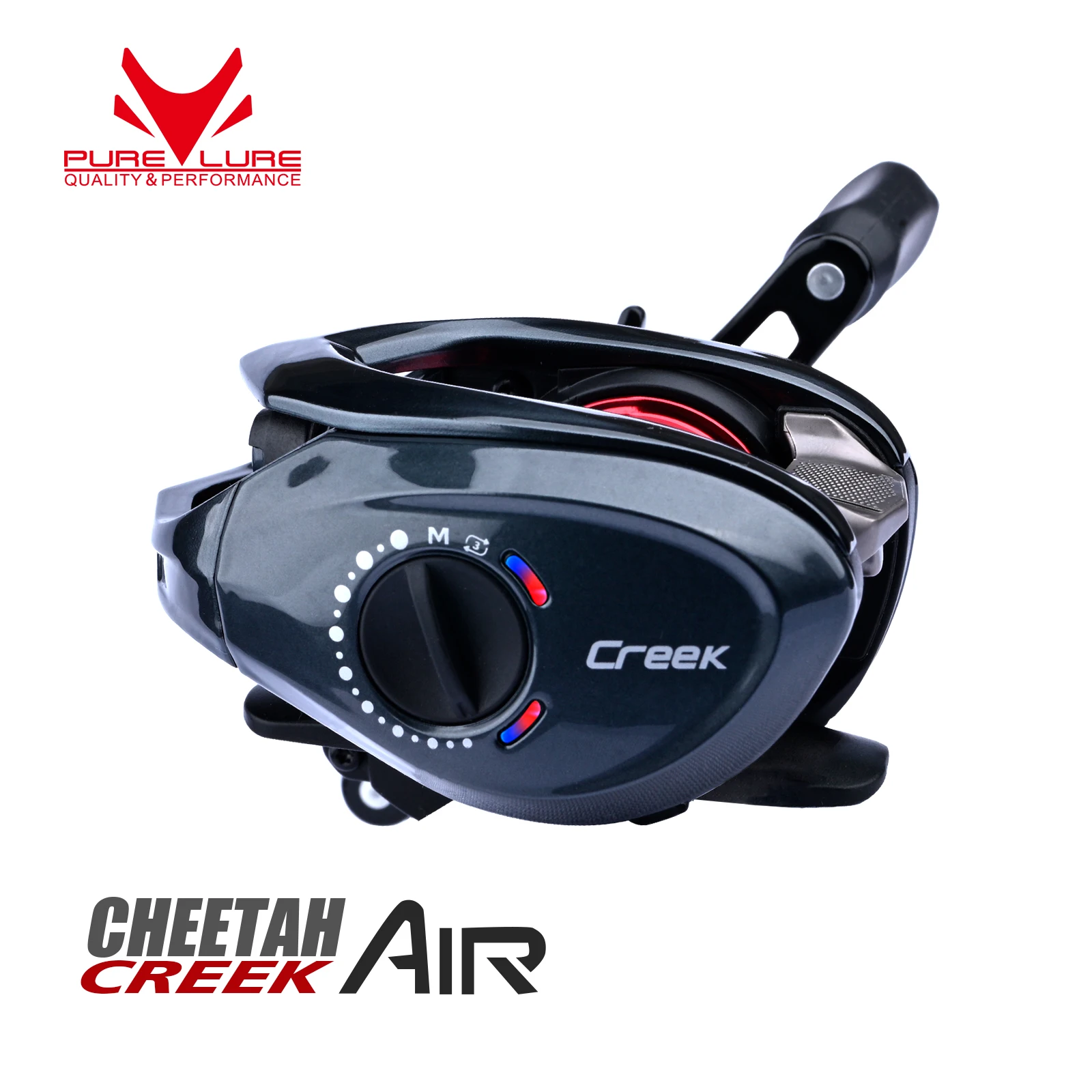 PURELURE CHEETAH AIR CREEK tres modos DC Material de marco de Metal banda de freno electrónico sonido Baitcast carretes de pesca 1-7g - imagen 2