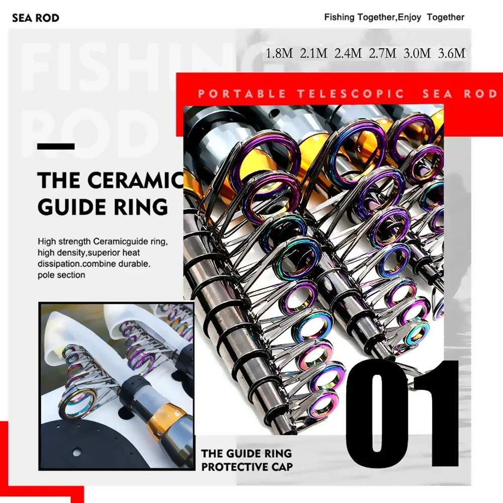 Experimente lo último en equipo de pesca con nuestros anillos de guía de cerámica duraderos y coloridos