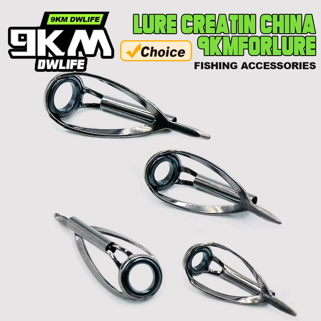 Kit de reparación de punta de caña de pescar, 3 uds., 1,8 ~ 3,2mm, construcción de caña de pescar Gunsmoke, anillo de cerámica de acero inoxidable, guía de caña de pescar giratoria