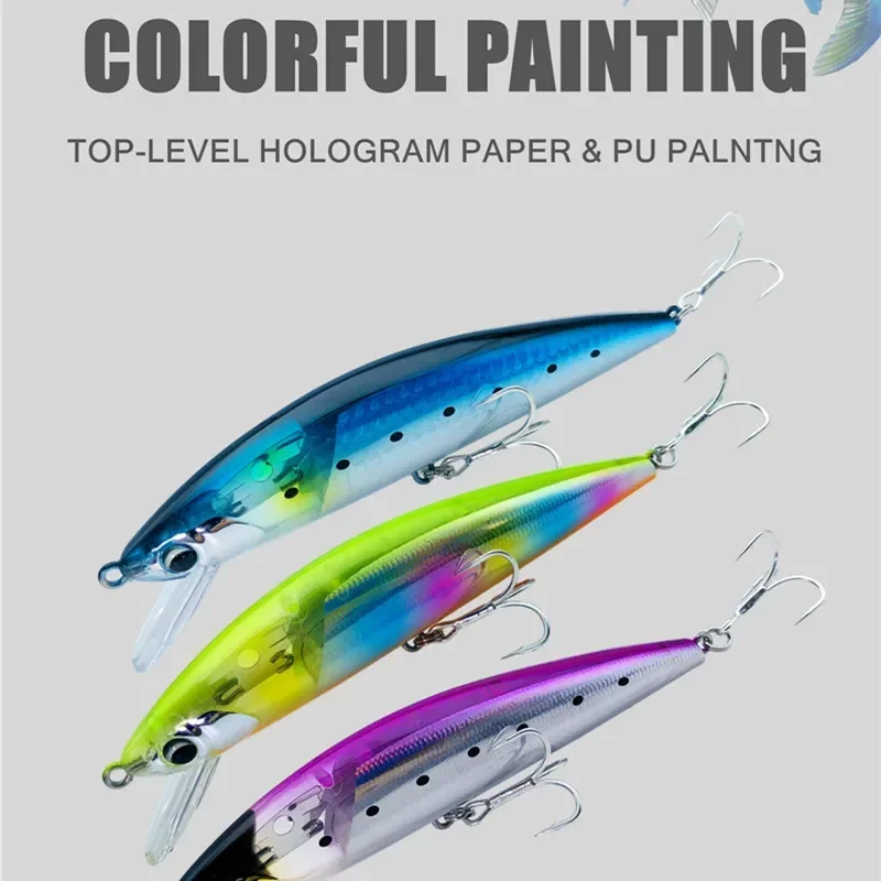 Señuelo de Pesca de pececillo con hoja Flash, 110mm, 36g, agua de mar hundida y agua dulce, Wobbler de Pesca para curricán, lubina, Pesca de carpa - imagen 4