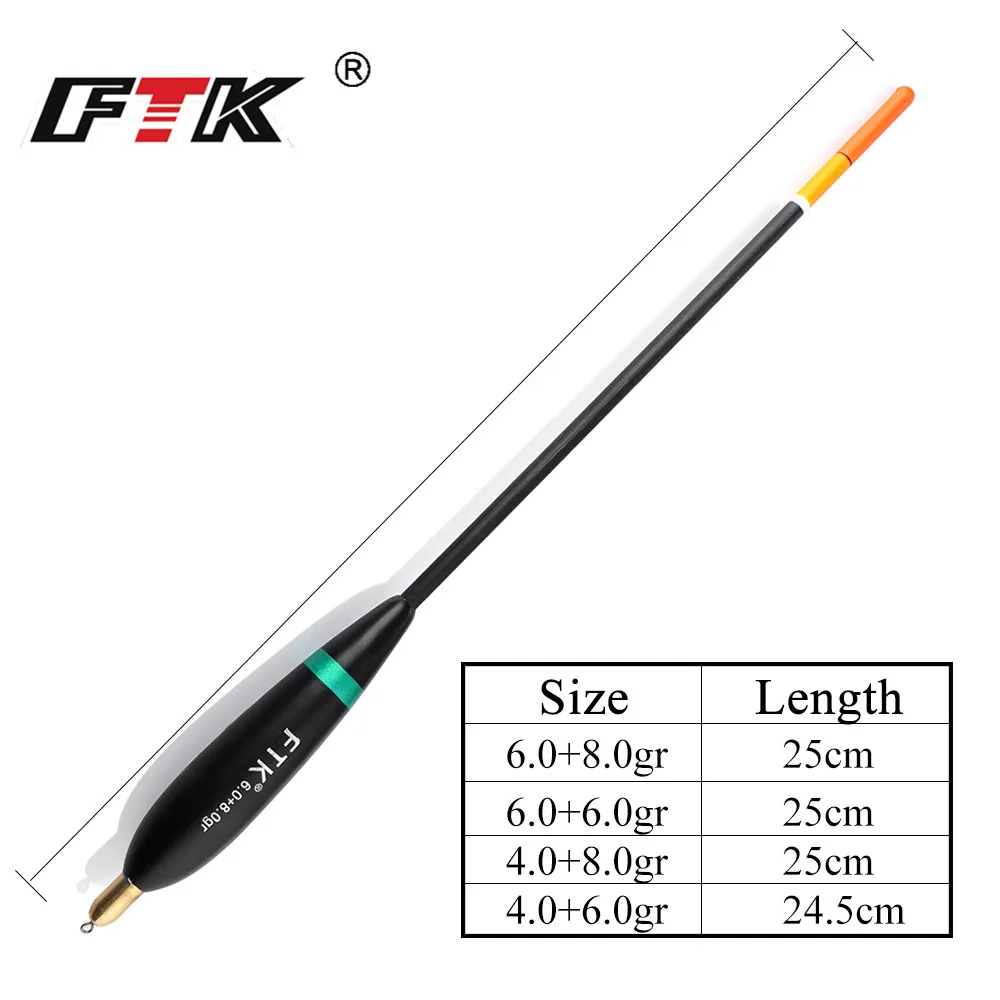 FTK 5 estilos Barguzinsky Fir Bobber flotador de pesca tamaño mixto 20 cm-26.5 cm cobre océano roca boya para aparejos de pesca de carpa - imagen 2