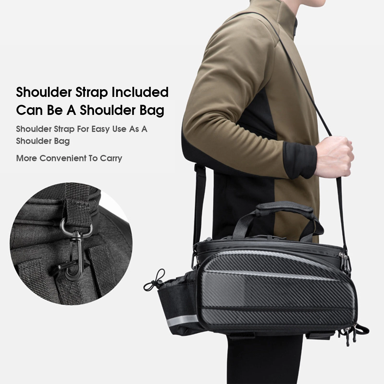 Bolsas para SILLÍN de bicicleta, portaequipajes trasero para montar en montaña, viaje, maletero de bicicleta, bolsa para asiento, portador con Reflector, bolsas para bicicleta para portaequipajes trasero - imagen 2