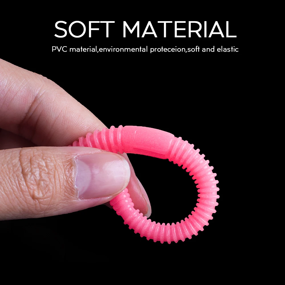 Hanlin-Juego de Señuelos de Pesca de gusano de tierra, cebo Artificial de silicona suave, gusanos, olor a pescado, aparejos de Pesca, 12,5 cm, 4,5g, 8 unidades por juego - imagen 3