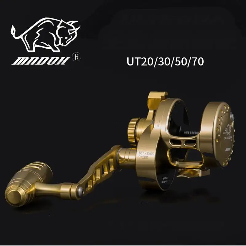 UT20 UT30 UT50 UT70 Deep Sea Tuna Fishing Reel Alloy Aluminium Trolling Drum Reel Braking Force 20Kgs 25Kgs 35Kgs 40Kgs