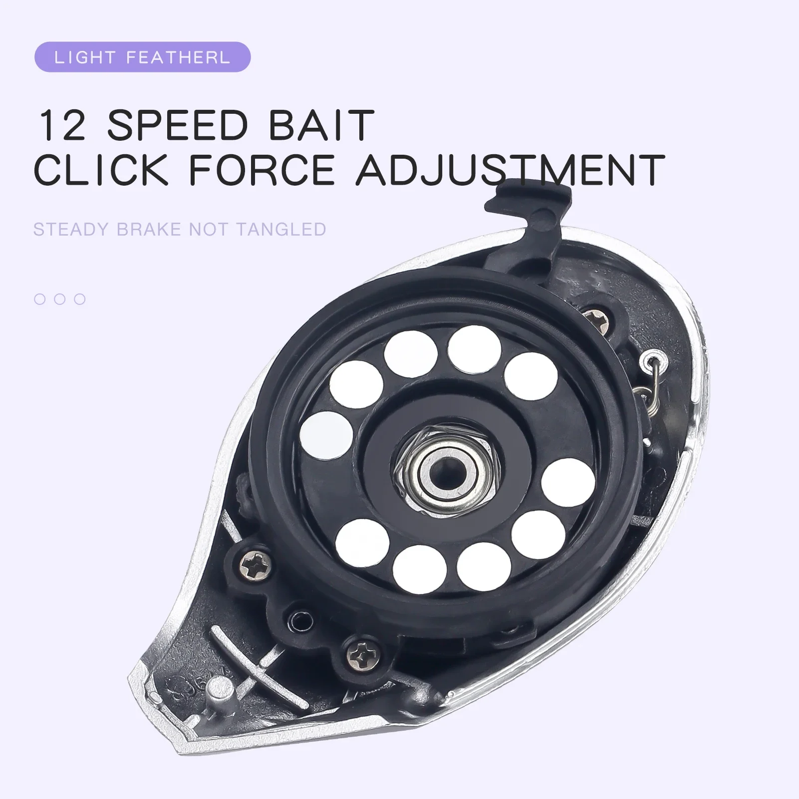 Carrete Baitcaster ligero AF200 con freno magnético 7,5:1 - imagen 5