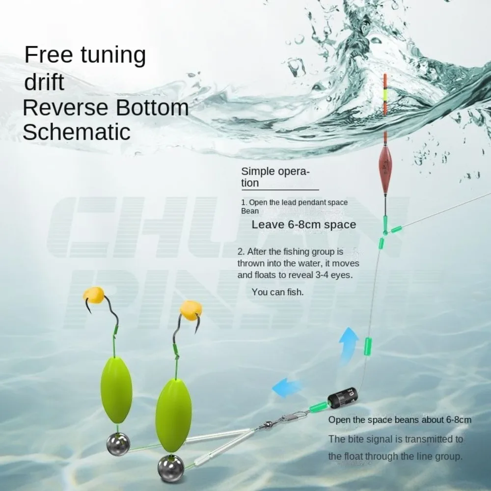 2 uds doble gancho aparejos de pesca para el cabello suspensión de gancho con jaula de cebo anzuelo de pesca de carpa Anti inferior listo hecho - imagen 2