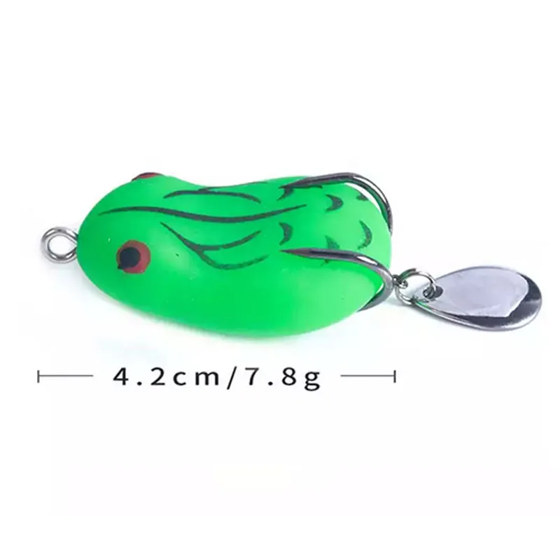 TAKEDO-Señuelos de pesca de rana de cebo artificial, cebo biónico, suave, Topwater, Jump Frog, HJ21, 4cm, 8g, 5G, 14g - imagen 4