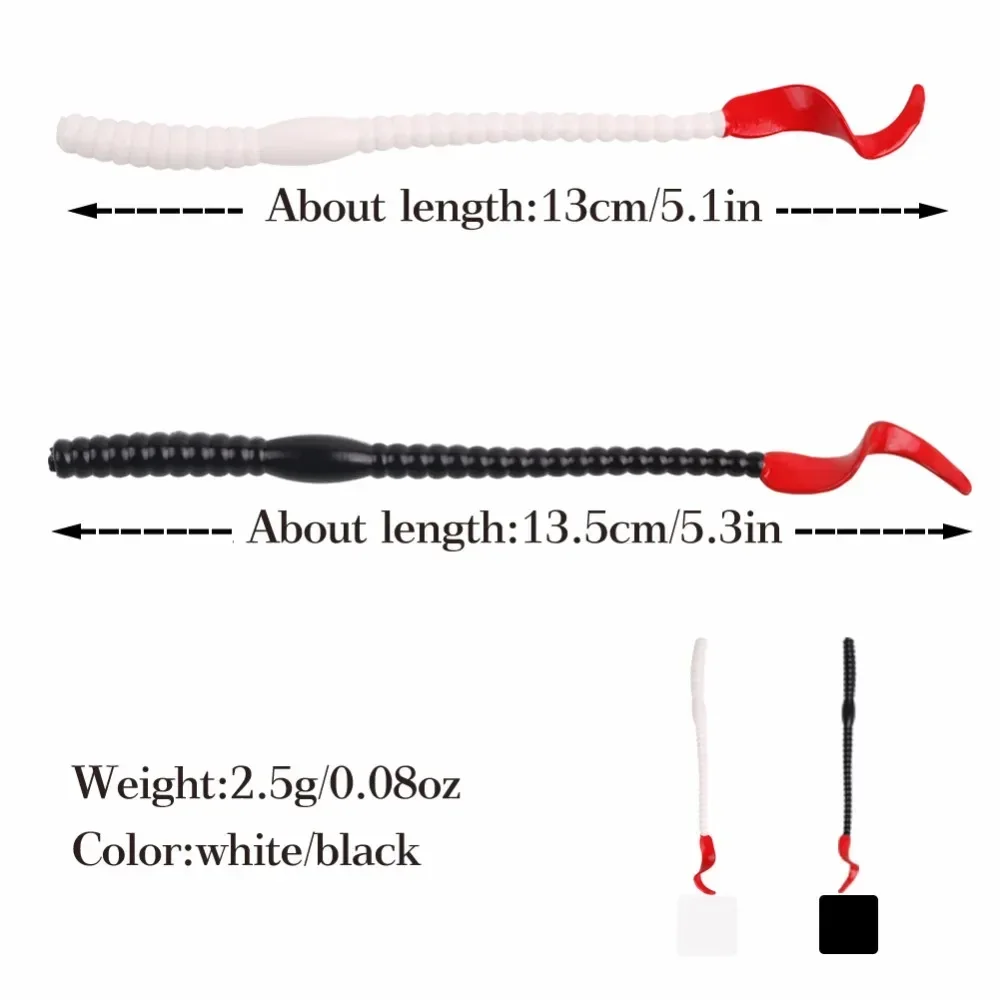 Sougayilang 20 piezas señuelo de Pesca cebo Artificial suave 2,5g/0,08 oz cebo de silicona de goma rizado largo aparejos de Pesca Isca - imagen 2