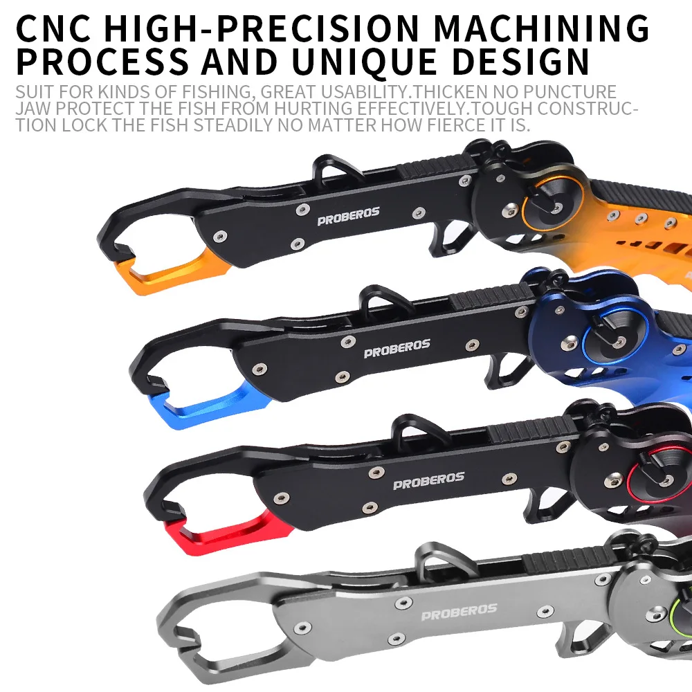 Pinza de labio de pescado, controlador de pescado plegable de aleación de aluminio, herramienta de pesca con abrazadera de pescado grande, alicates multifuncionales, cuerda de mano - imagen 5