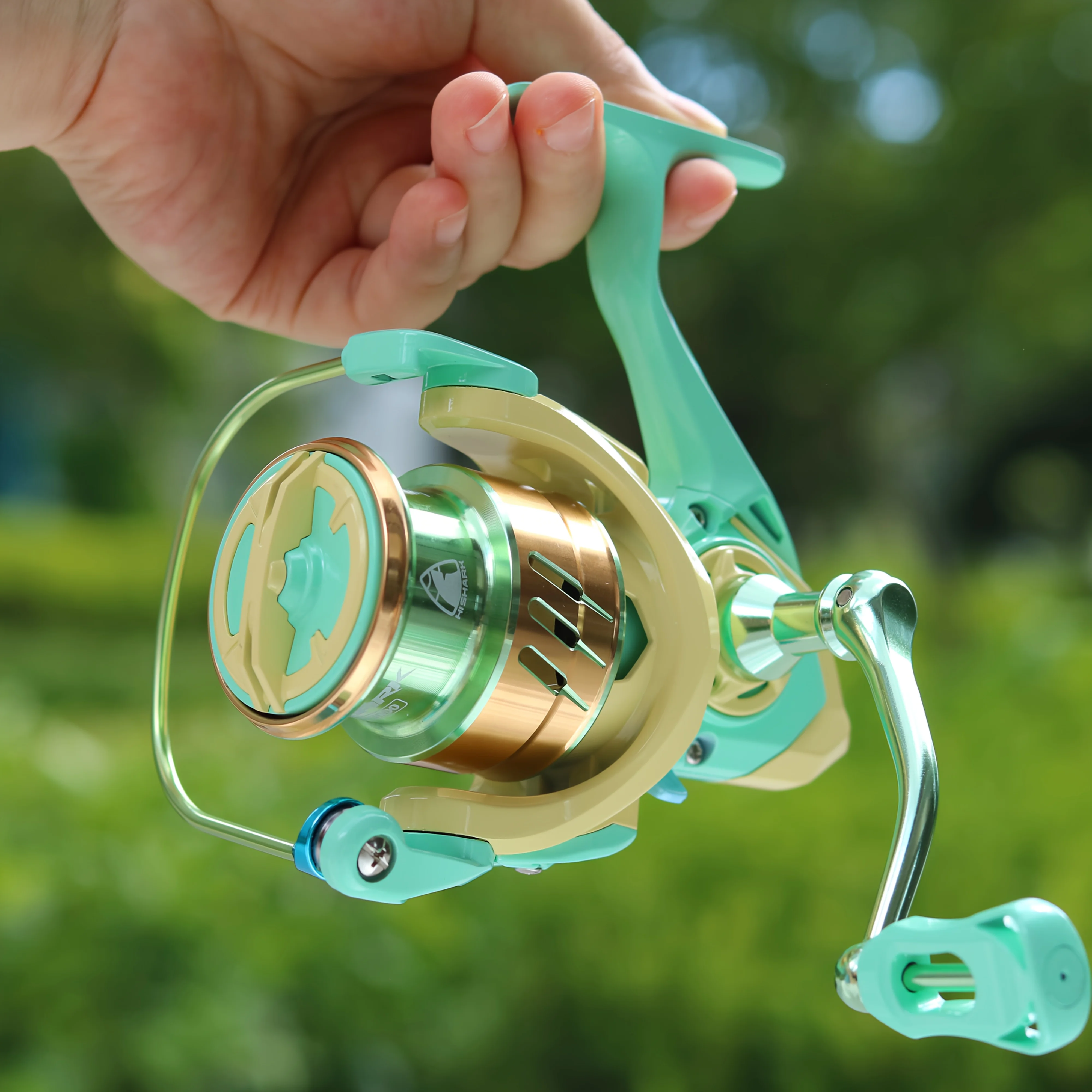 BAKAWA nuevas carretes de pesca de alta calidad rodamientos de color macarrón 4 + 1 rueda giratoria serie 3000 6000 accesorios de pesca de carrete de carpa - imagen 4