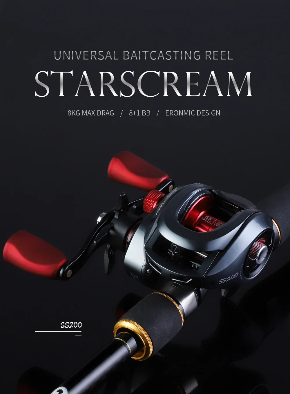 Experimente lo mejor en el equipo de pesca con el carrete de cebas universal de Starscream