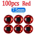 100pcs Red 7.5mm