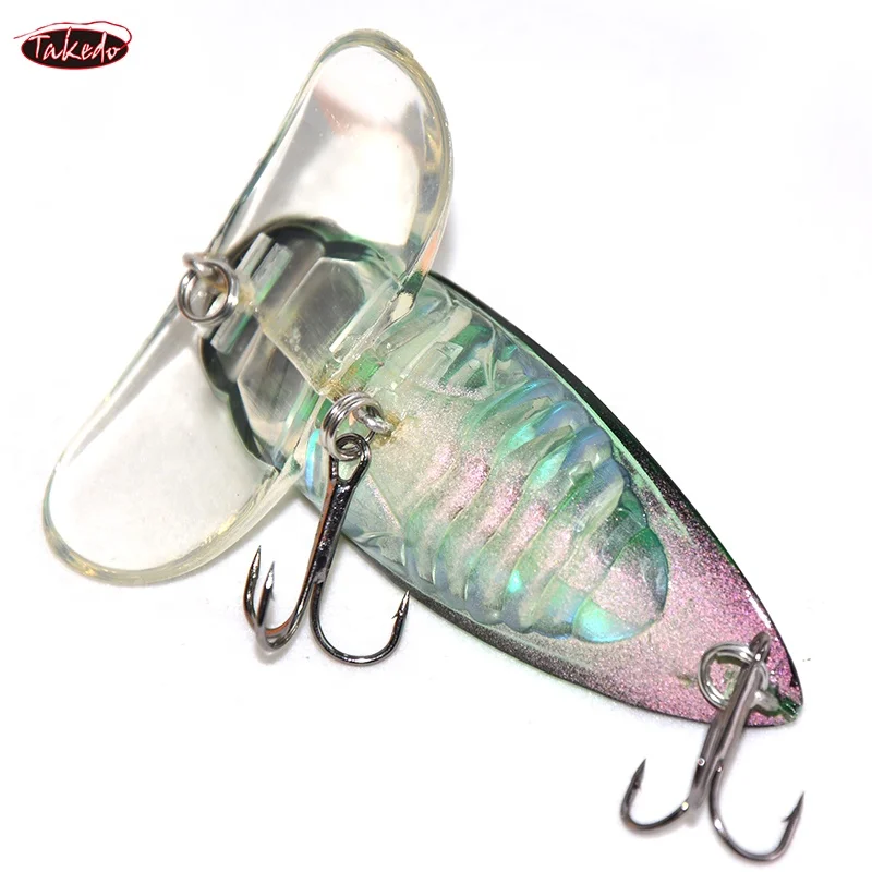 TAKEDO 7CM 13G cigarra señuelo de pesca Topwater Popper insecto cebo pesca de mar señuelo Wobbers para atún lubina carpa - imagen 3