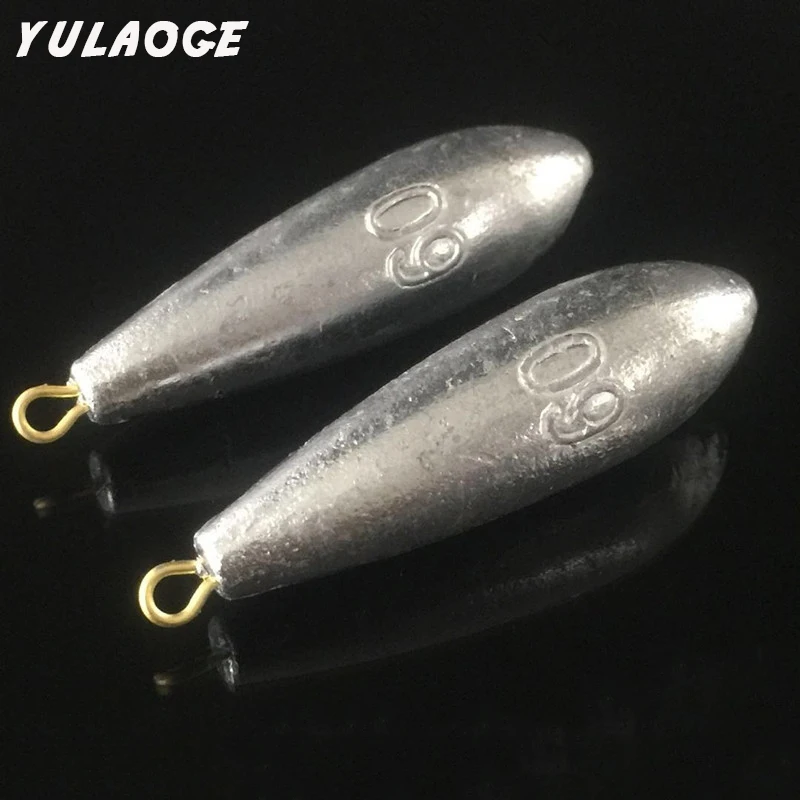 Plomos de plomo para pesca, 5 unids/lote/bolsa, anillo de hoja colgante, accesorios de pesca, colgante de gota de agua - imagen 3
