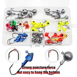 FREE FISHER Señuelos blandos con colas T, cabezas jig y anzuelos
