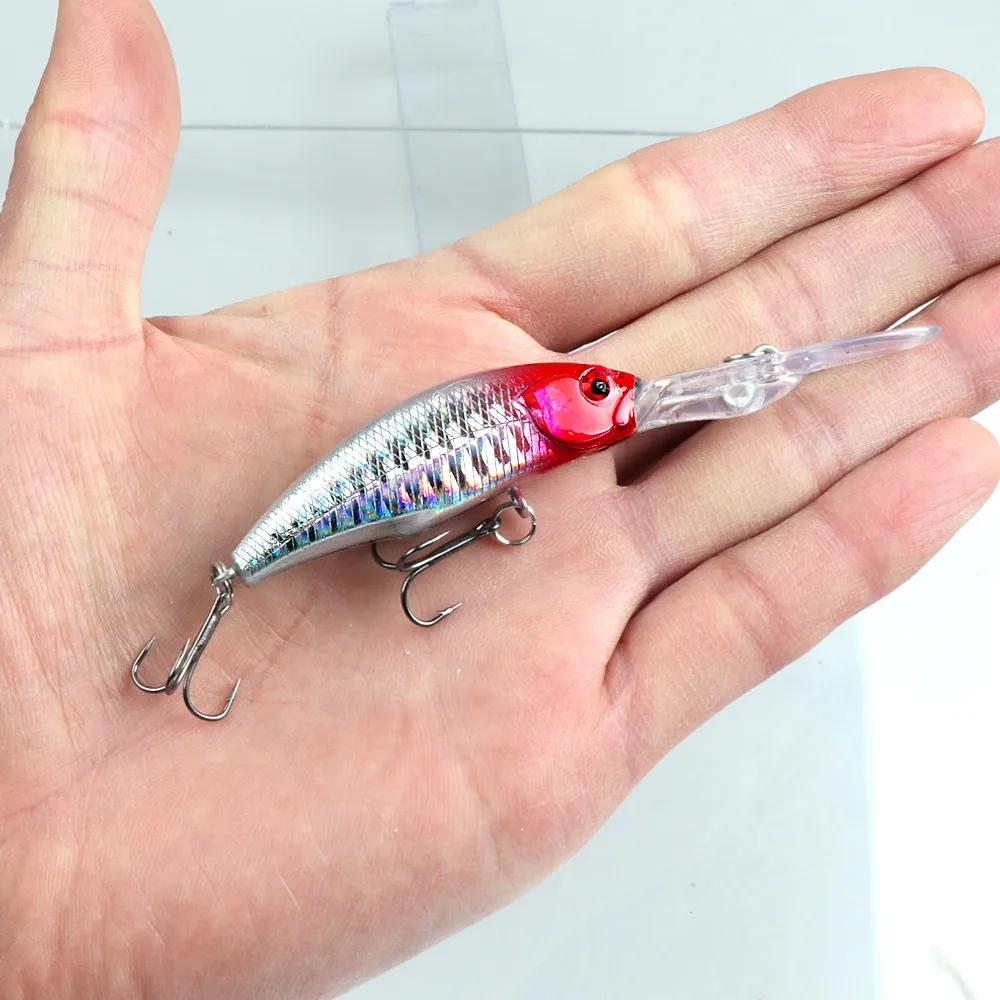 Señuelo de pececillo de pesca, 10cm/7,4g, tiro largo, Sebarau, asesino de pavo real, Señuelos de pesca de agua completa, cebos duros - imagen 5