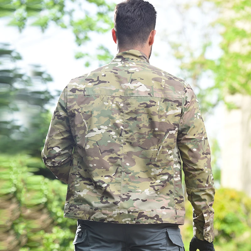 Ropa de escalada para hombre, chaquetas tácticas, chaqueta Bomber de piloto con cremallera informal, ropa de abrigo para hombre Airsoft Camping Cargo - imagen 5