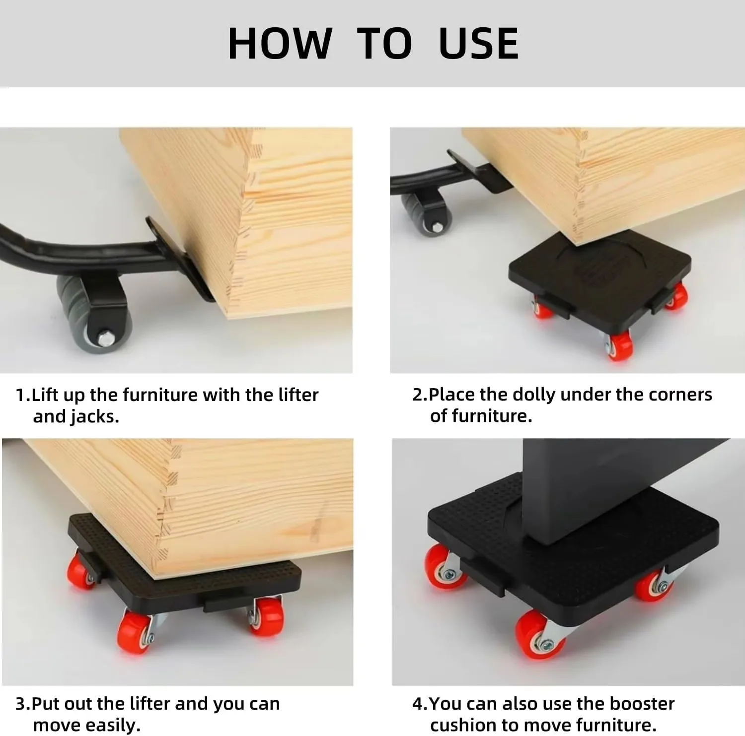 Elevador de muebles pesados con rotación completa y ruedas giratorias - imagen 2