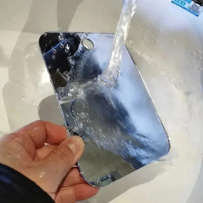 Espejo antiniebla acrílico con succión de pared, espejo de ducha para mujer, maquillaje, hombre, afeitado, accesorios de baño de viaje portátiles - imagen 4