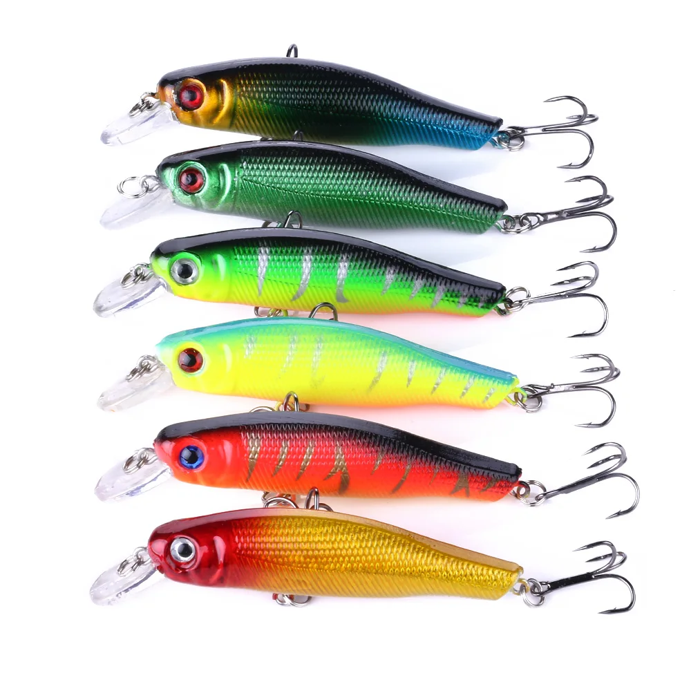 Juego de Señuelos de Pesca profesionales, 6 uds., 8,5 cm, 8,9g, Minnow, Jerkbait, Lucio, Walleye, Crankbaits, cebos duros, señuelo Artificial - imagen 3