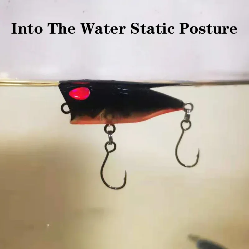 Cebo de Pesca Popper pequeño de agua superior, 4cm, 3,5g, Swimbait de plástico duro, Wobblers artificiales para lubina, aparejos de Pesca, 1 ud. - imagen 5