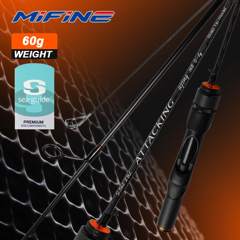 Caña giratoria MIFINE ATTACKING Aji Ultraligera 1,8 m acción rápida