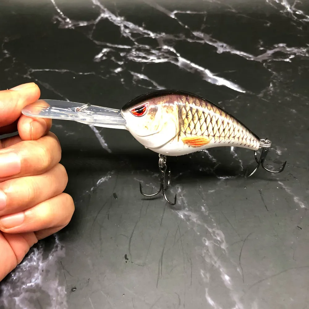 GREENSPIDER-señuelo de pesca flotante Crankbait, 125mm, 28,5g, cebos de manivela, señuelos duros para Lucio, Pesca de agua dulce - imagen 4