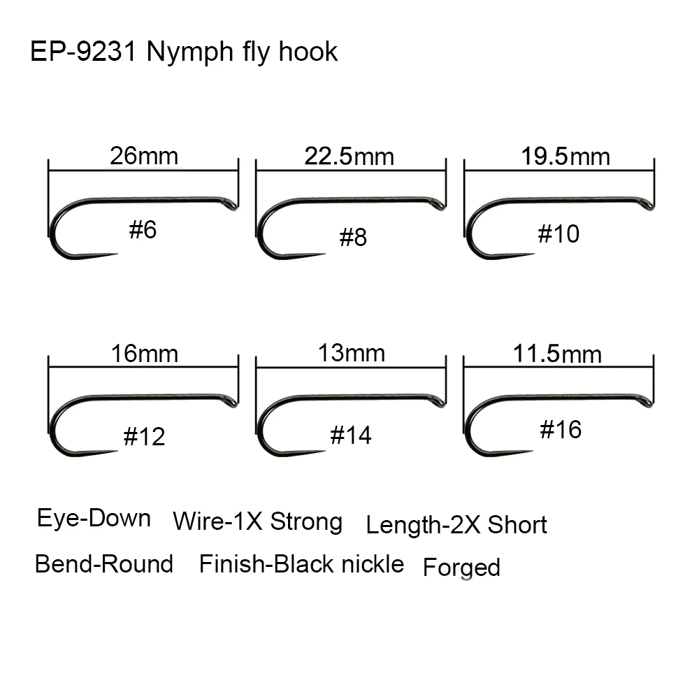 Nymph fly hook 9231