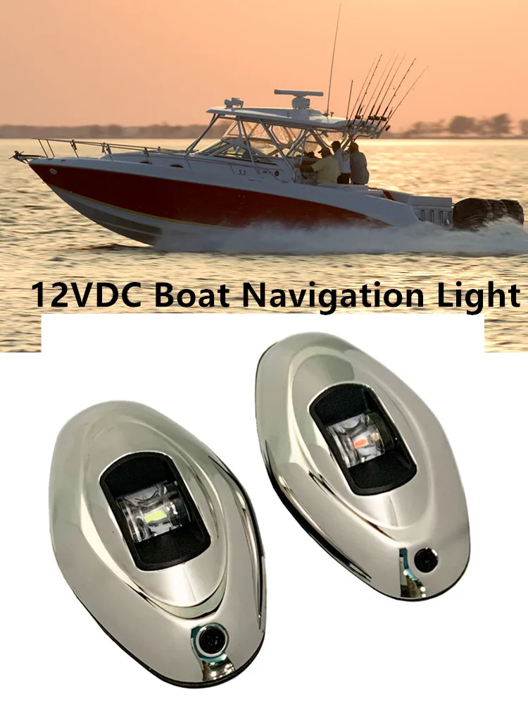 Luces LED de navegación para barco, cubierta de acero inoxidable, lámpara de navegación para yate, Puerto rojo y verde, 1 par - imagen 3