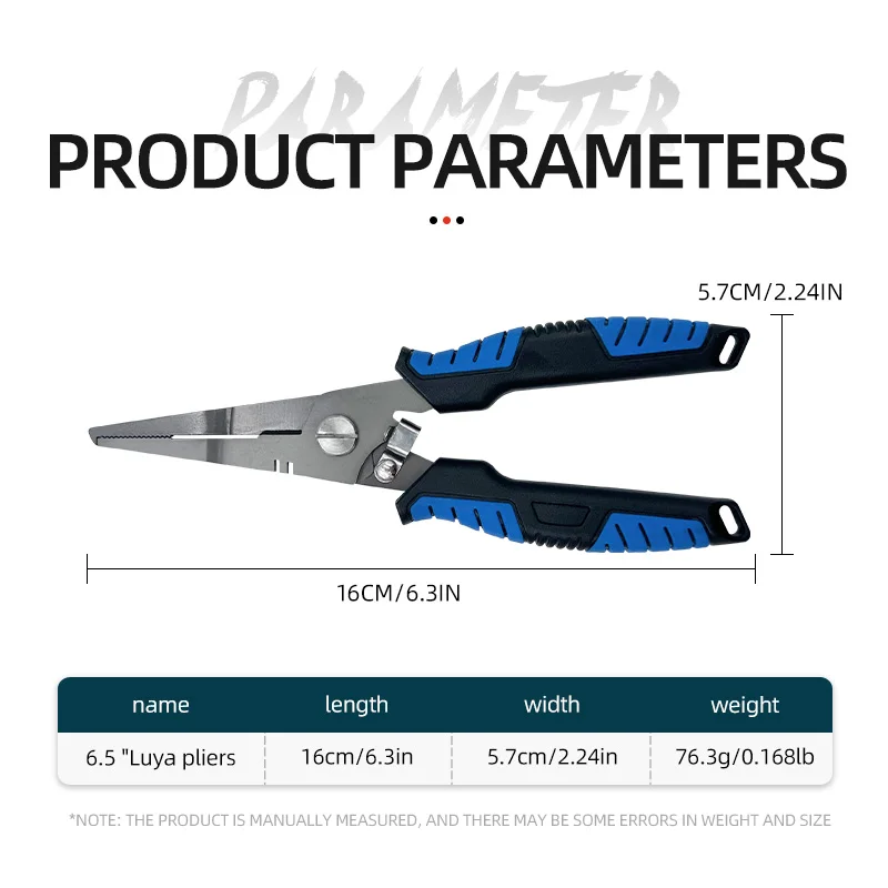 Alicates de pesca multifuncionales de 6,5 pulgadas, gancho de línea de pesca de corte, herramientas especiales de pesca de bucle abierto, alicates de señuelo de acero inoxidable - imagen 5