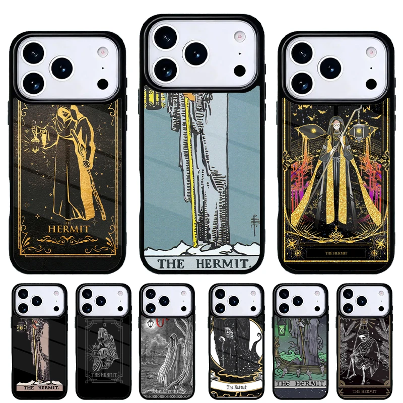 Funda iPhone con diseño tarot del Ermitaño – Carcasa trasera protectora