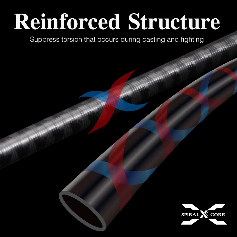 Caña de pescar en hielo TSURINOYA M ML, caña de carbono giratoria de tiro largo de acción rápida, guía PTEROSAURIA FUJI, caña de alta resistencia - imagen 2