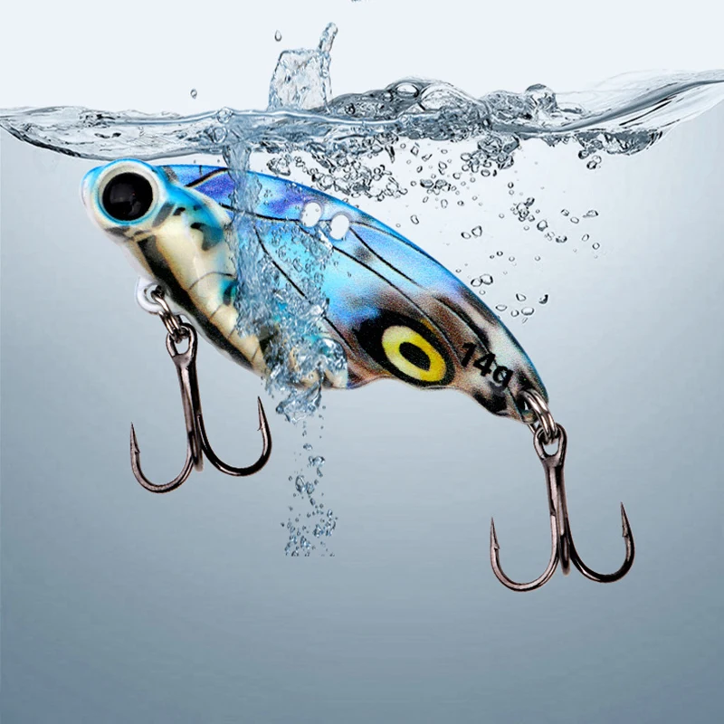 Cebo con cuchara vibratoria VIB, señuelo de pesca de lubina, mariposa, Metal, cebo Artificial VIB, señuelo de cigarra, cebo Vib 5g, 7g, 10g, 15g, 20g