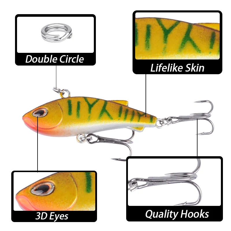 Señuelo VIB de hundimiento 4cm – Stickbait duro con vibración de fondo - imagen 4