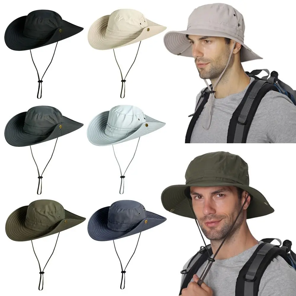 Sombrero de sombrilla de Montañismo para hombre y mujer, protector solar para pesca, protección UV, ocio, sombrero de pescador, Boonie, Verano - imagen 5