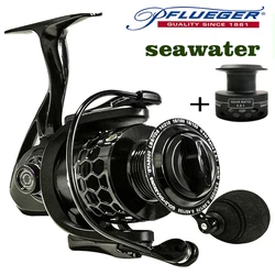 Pflueger-carrete de pesca de agua salada con arrastre máximo de 23KG, carrete grande resistente, engranaje de Metal, rodamiento de alta velocidad