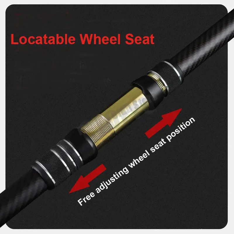 Caña de pescar de carbono de 2,1-4,5 M, barco de mar telescópico, equipo de pesca de alta calidad, 50kg encima, caña de tiro de larga distancia superdura - imagen 4