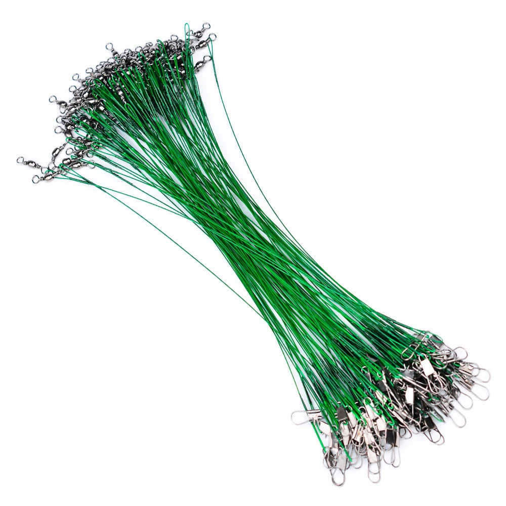 Línea de pesca de acero antimordida de fuerza de tracción súper fuerte de 15-30cm con accesorios de señuelo de pesca giratorios con hebilla giratoria - imagen 5