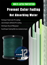 ZUKIBO Linea trenzada PE para pesca en mar